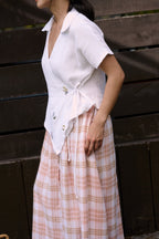 Fleur Wrap Top Off white