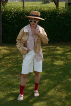 Flynn Scallop Bermudas Off white