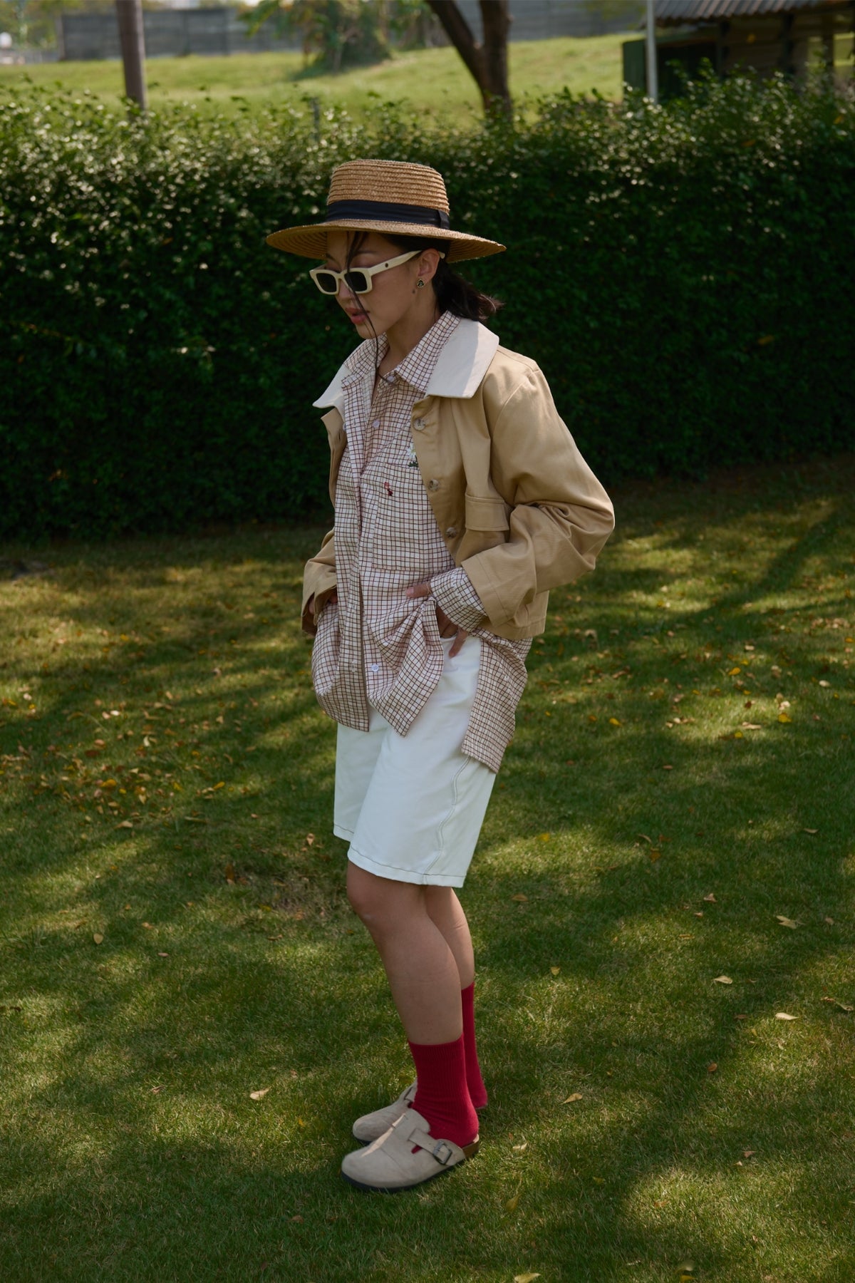 Flynn Scallop Bermudas Off white