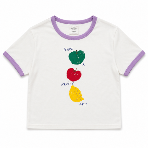 Fruit Petite Tee White/Lilac