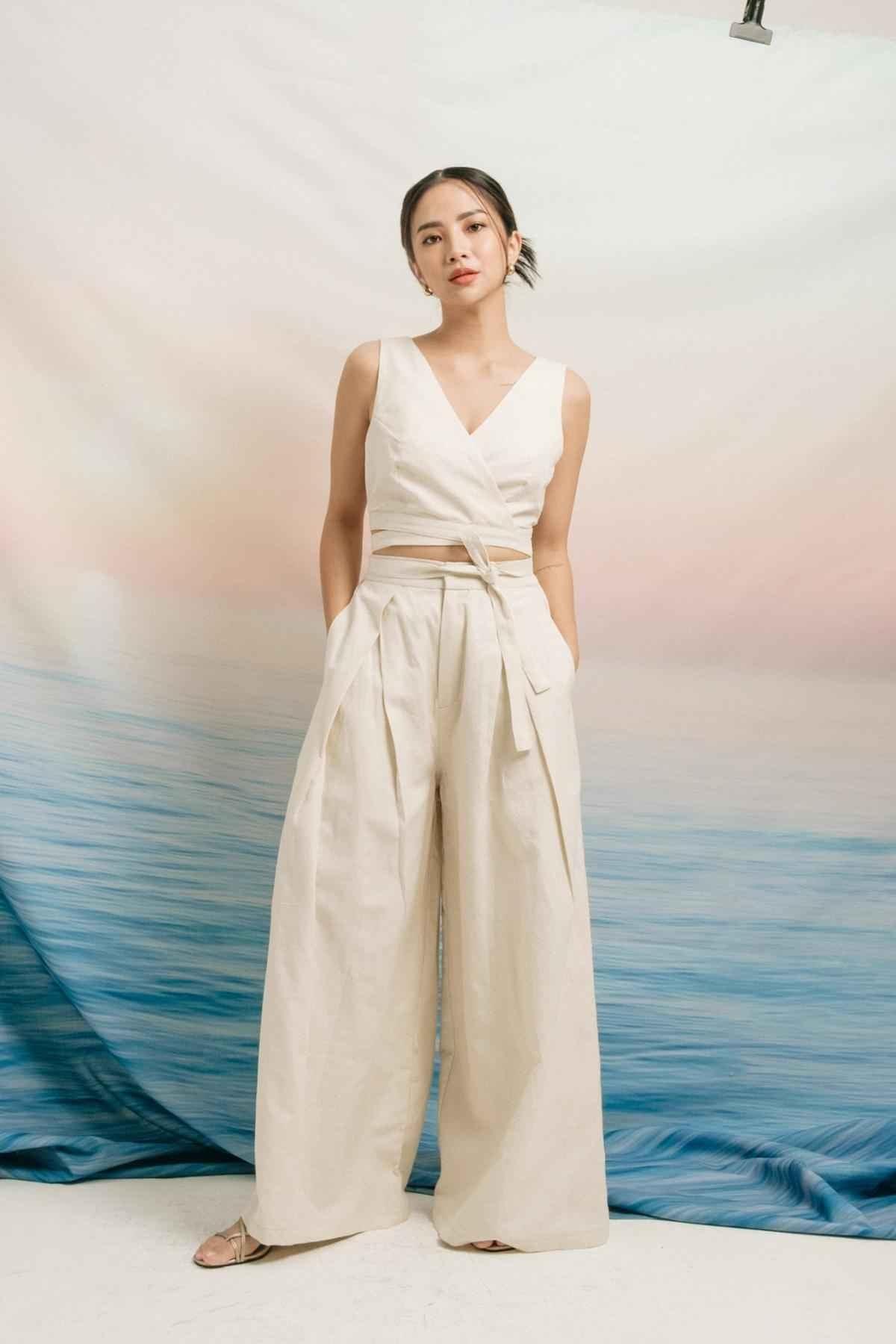 Kai Linen Bra Top Beige - EESOME