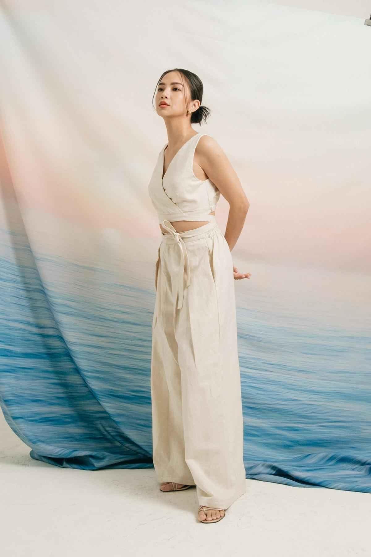 Kai Linen Bra Top Beige - EESOME