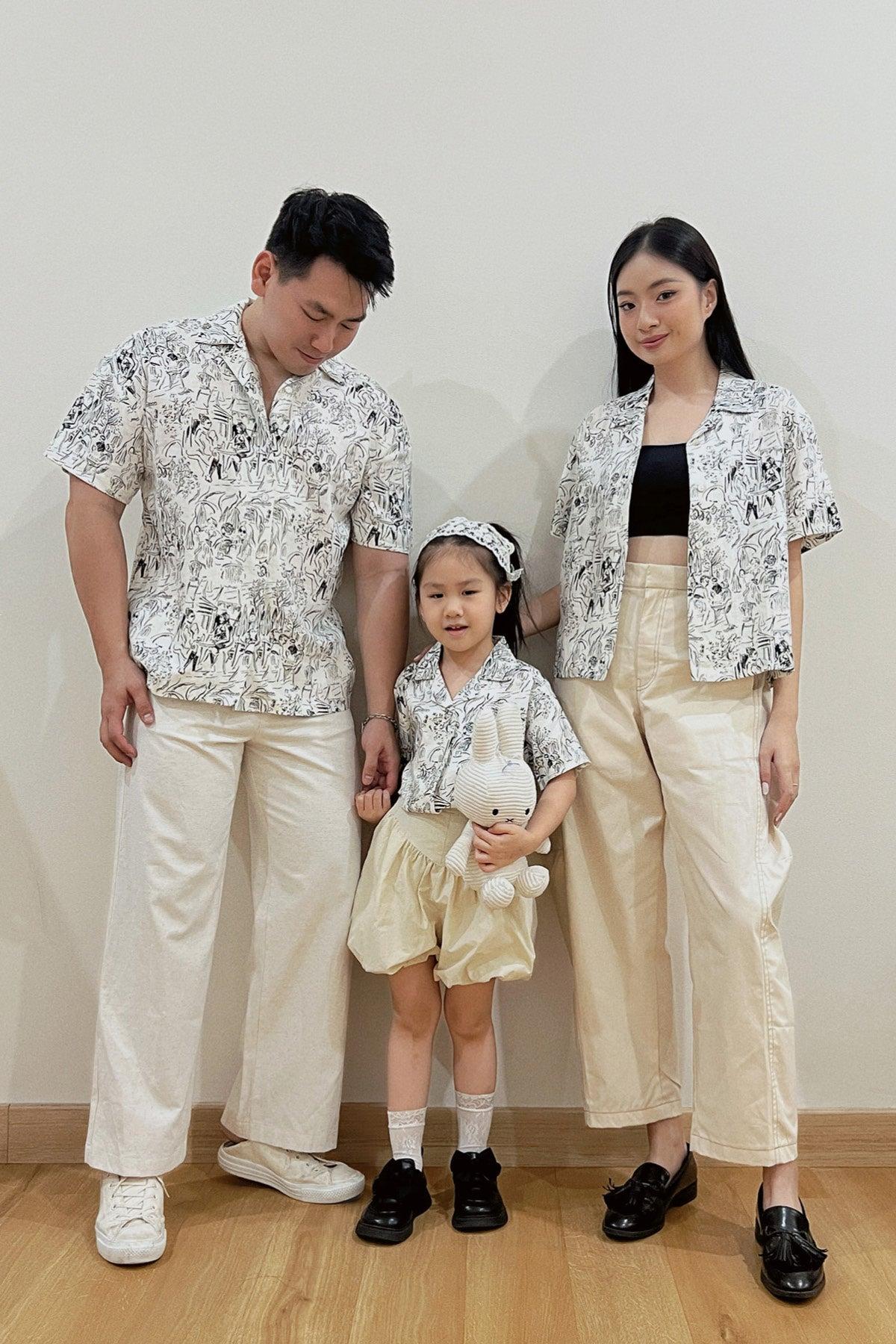 Kai Petite Shirt Black White Doodle - EESOME