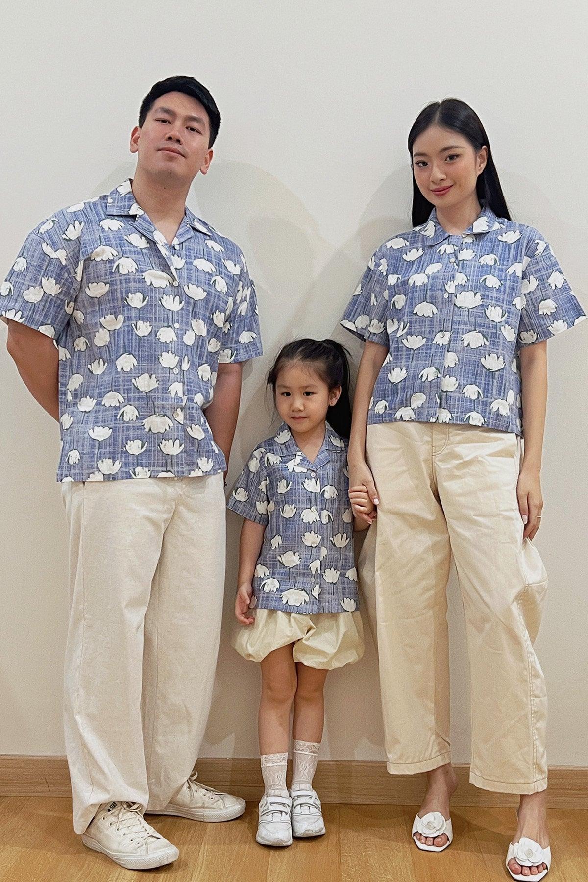 Kai Petite Shirt Blue Floral Art - EESOME