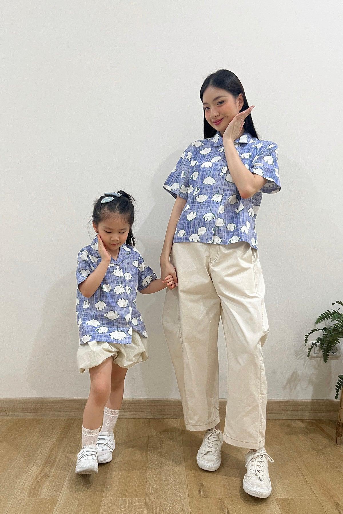 Kai Shirt Blue Floral Art - EESOME