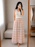 Laine Racer Tank White/Peach