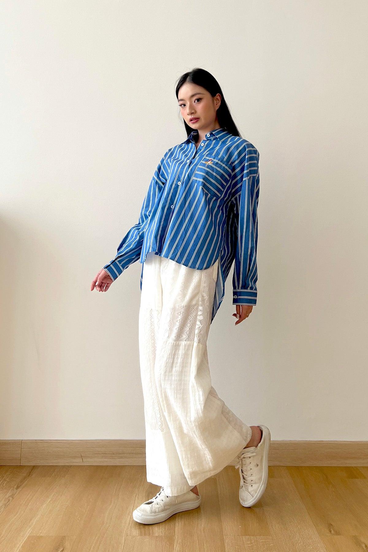 League Shirt Blue White - EESOME