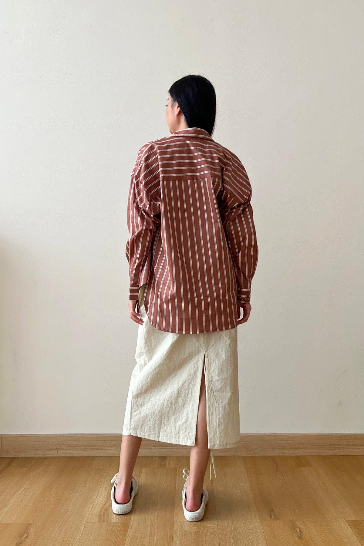 League Shirt Brown White - EESOME