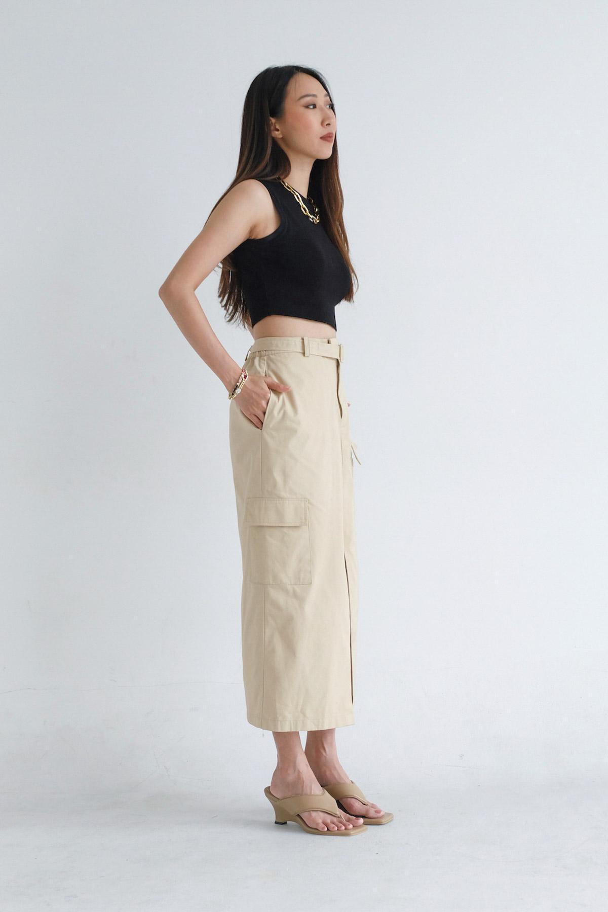 Leica Skirt Camel - EESOME