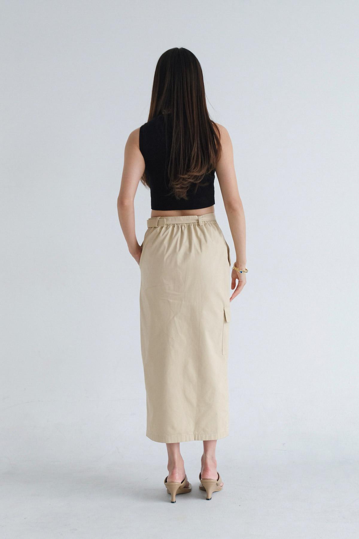 Leica Skirt Camel - EESOME
