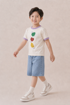 Fruit Petite Tee White/Lilac