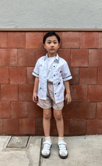 Lots Petite Shirt Off White / Navy