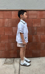 Lots Petite Shirt Off White / Navy