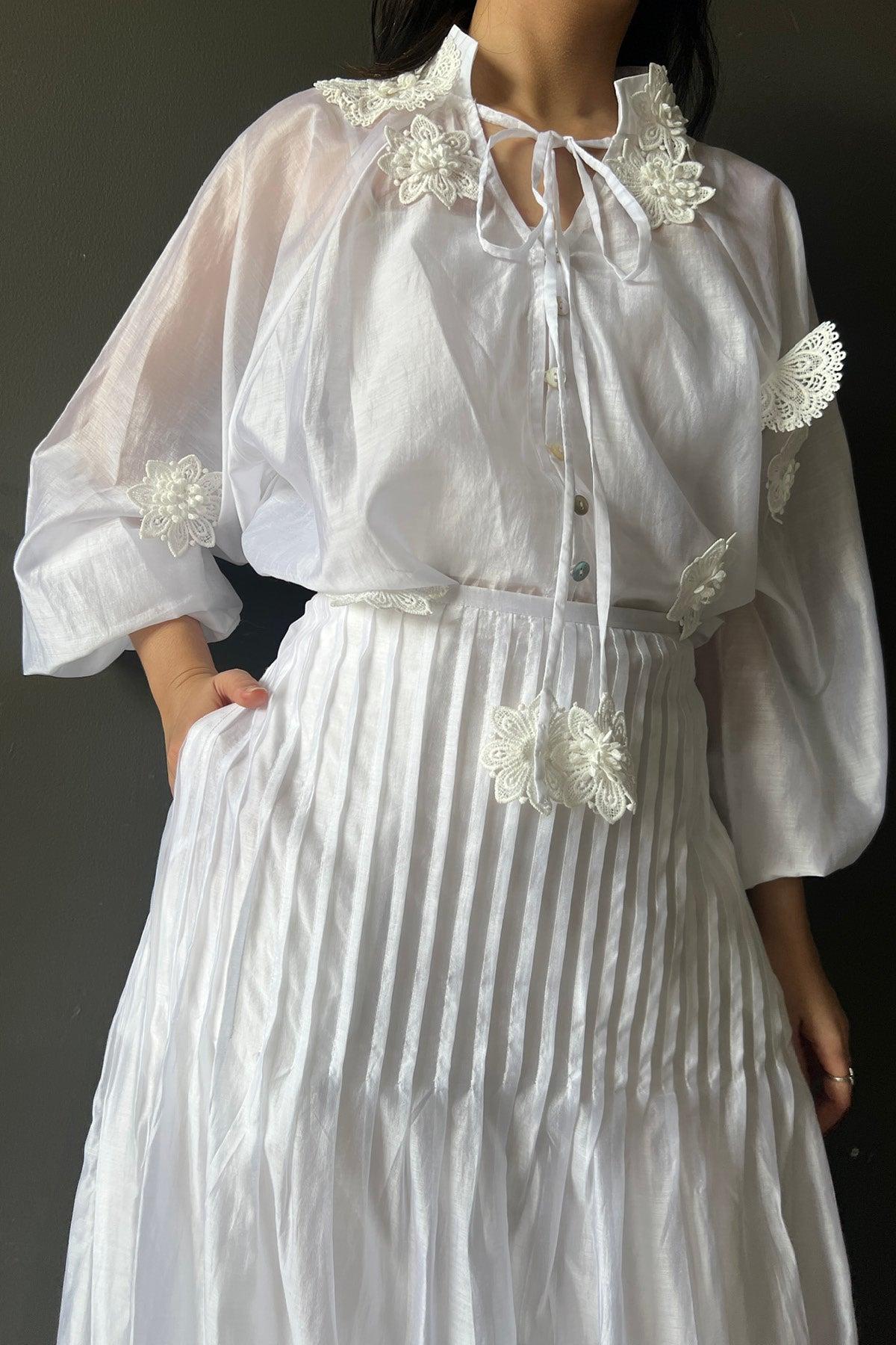 Malika Skirt Off White - EESOME
