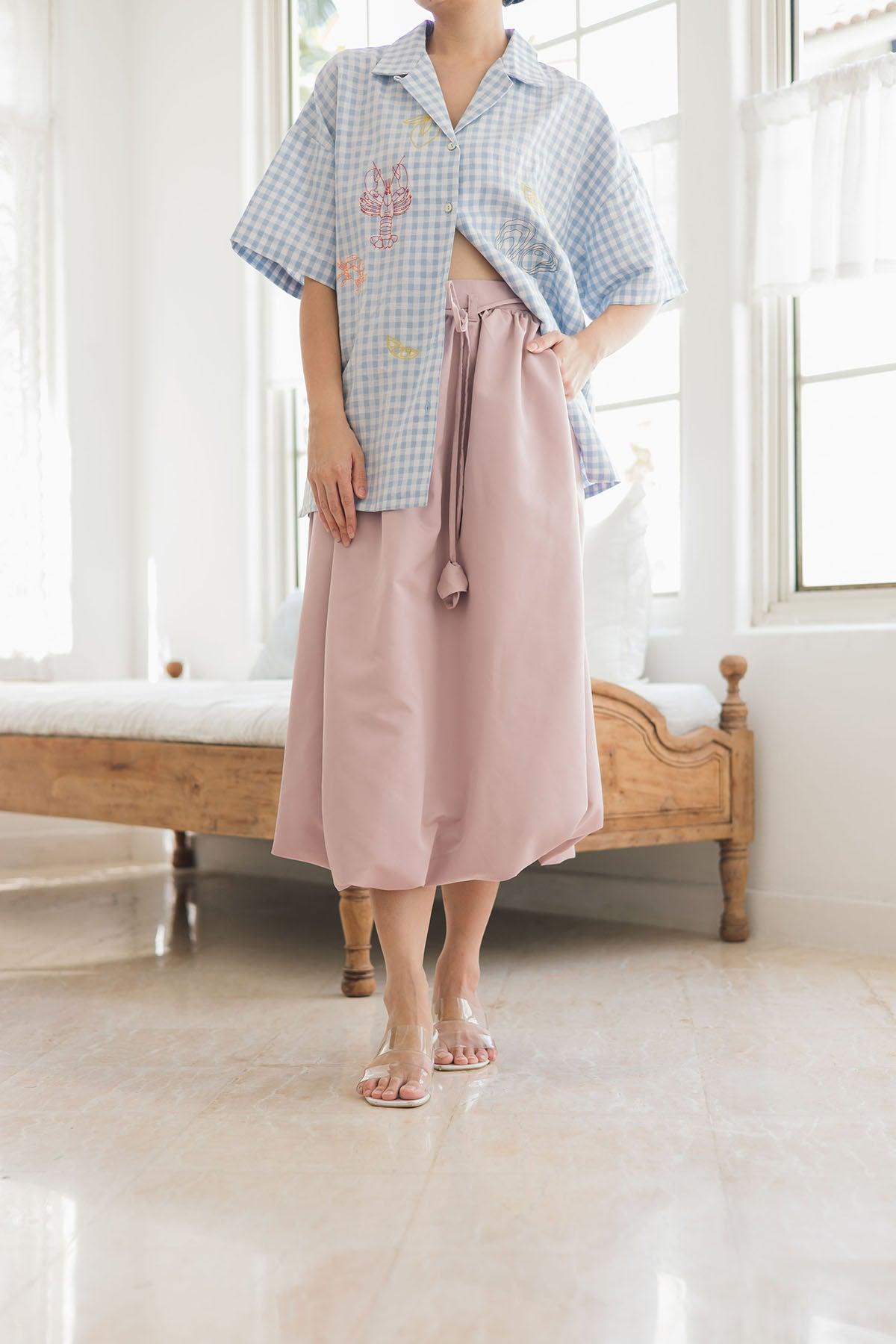 Mana Balloon Skirt Pink Mauve - EESOME