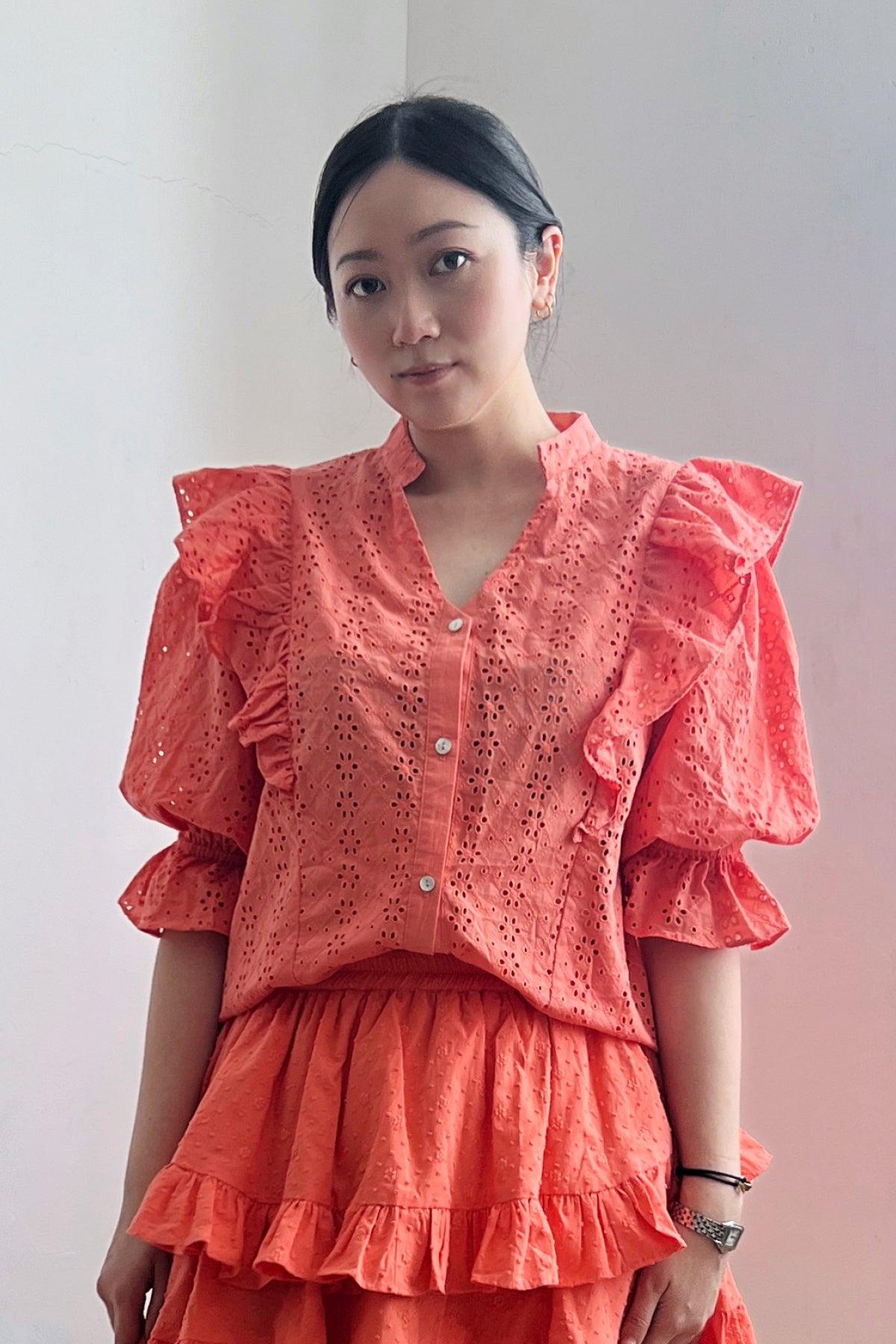 Mandy Blouse Coral - EESOME