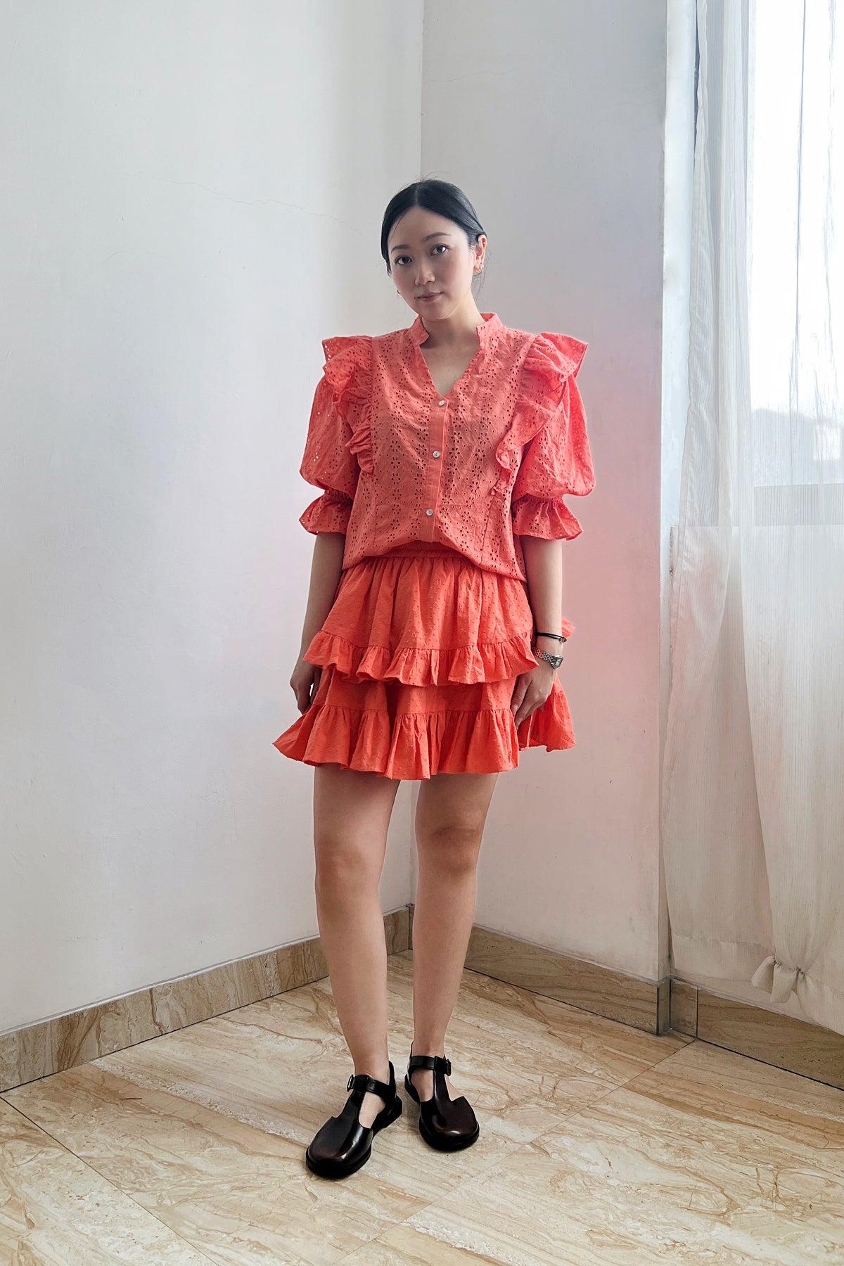 Mandy Blouse Coral - EESOME