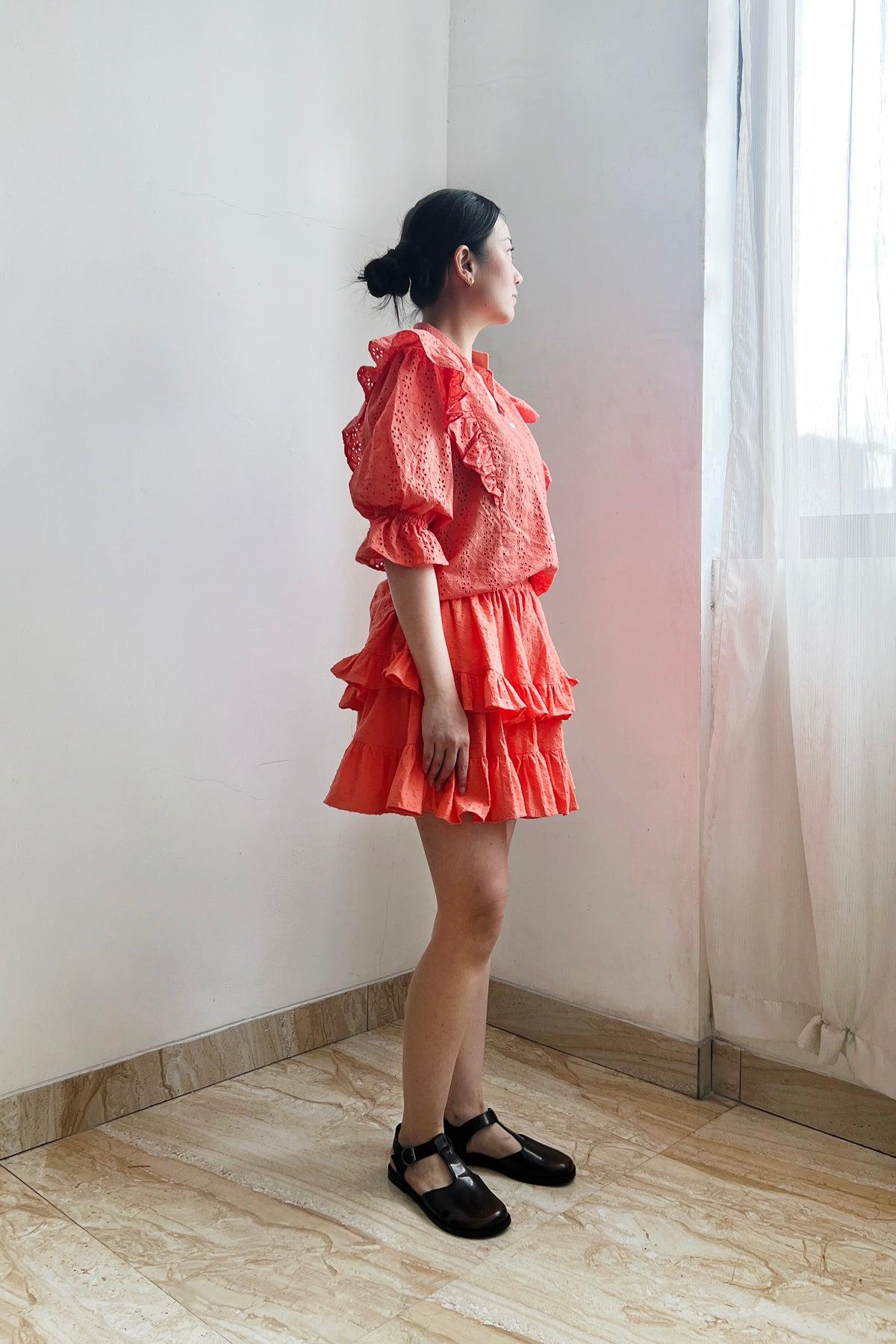 Mandy Blouse Coral - EESOME