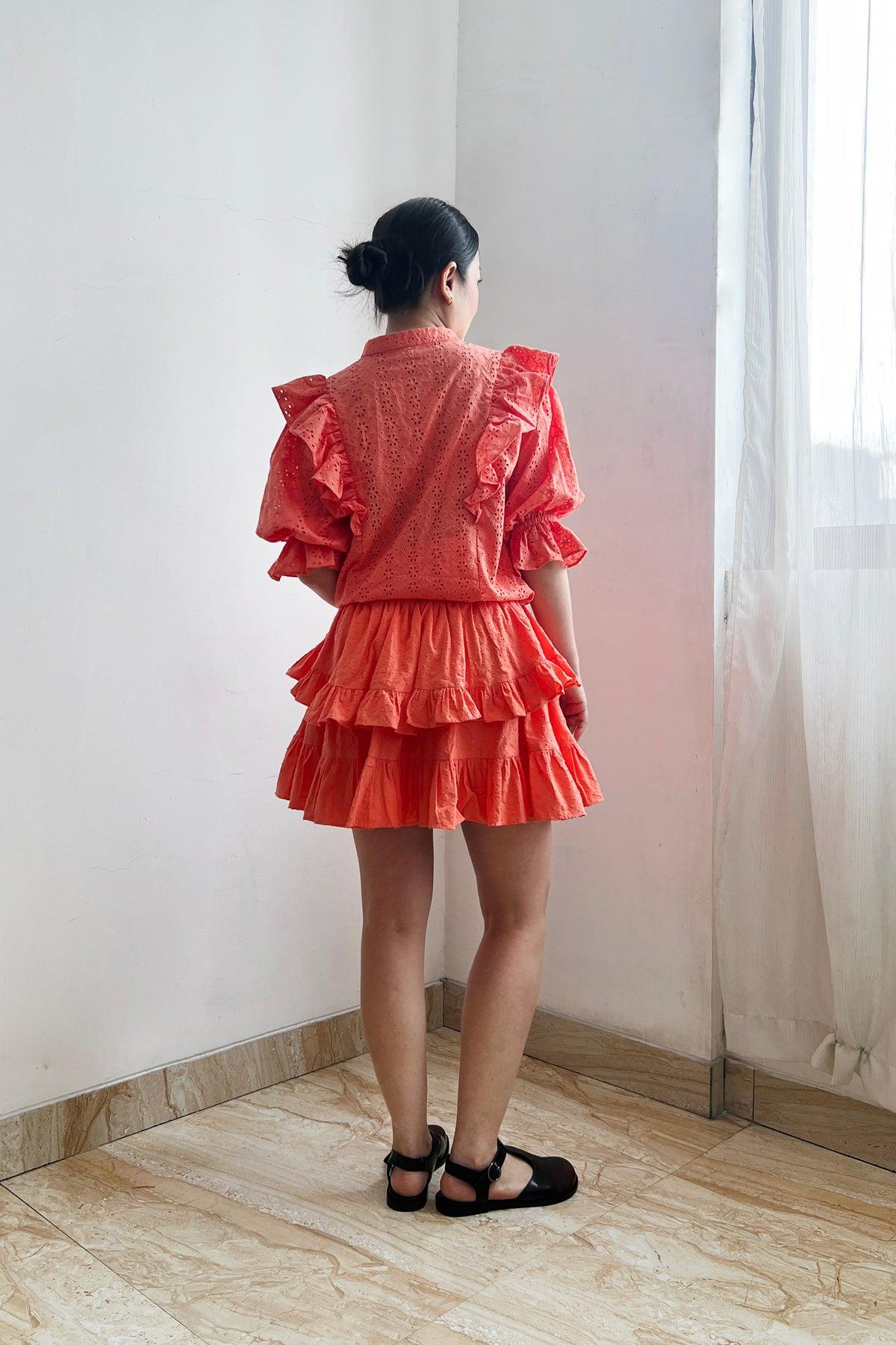 Mandy Blouse Coral - EESOME