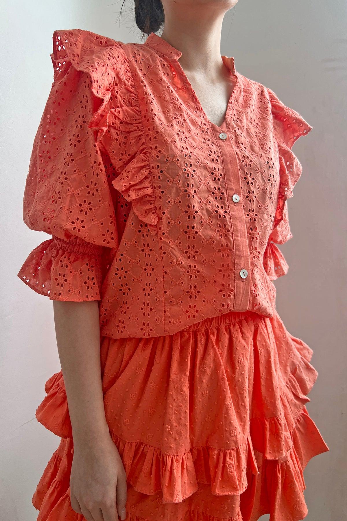 Mandy Blouse Coral - EESOME