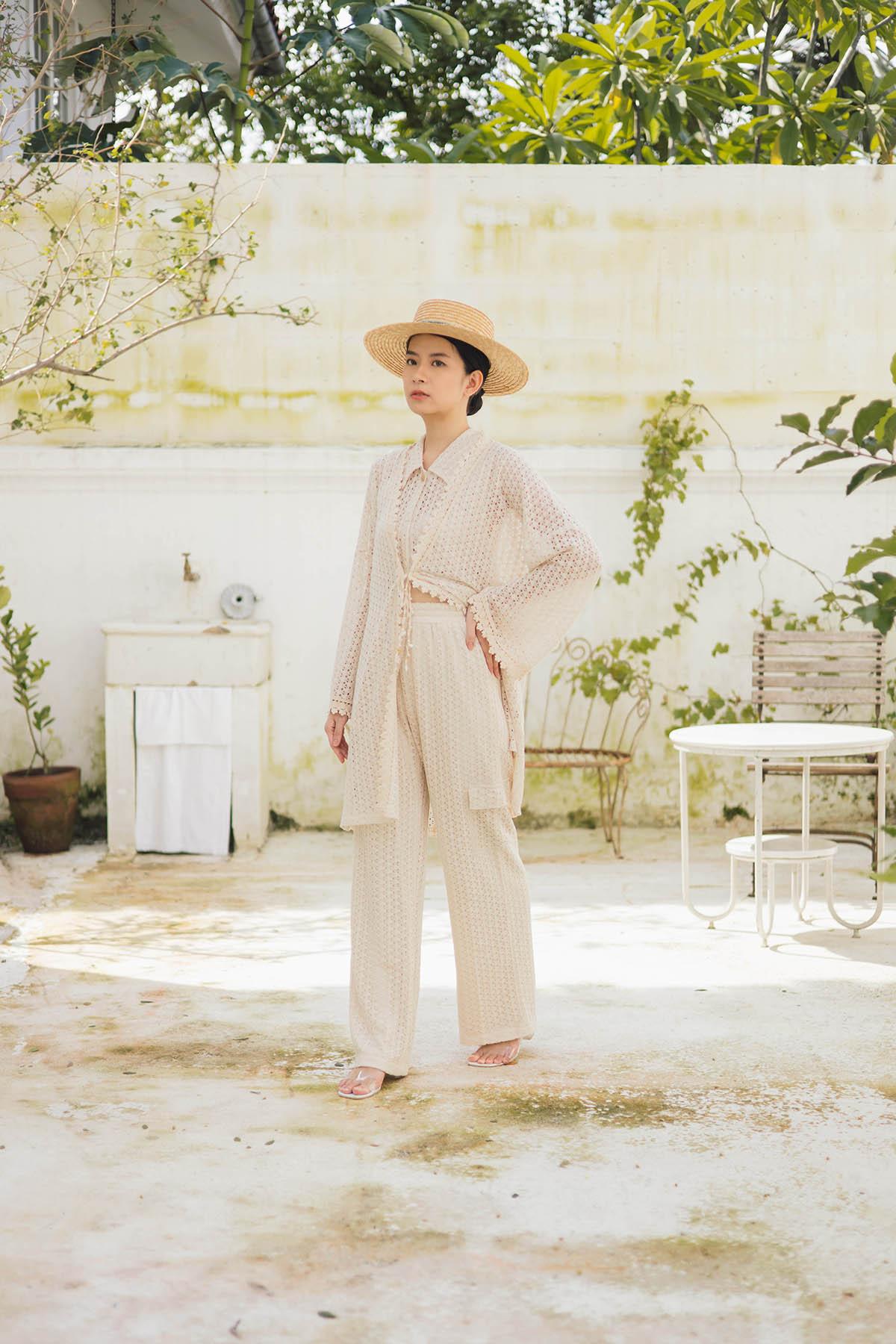 Marina Outer, Top, Pants Ecru - EESOME