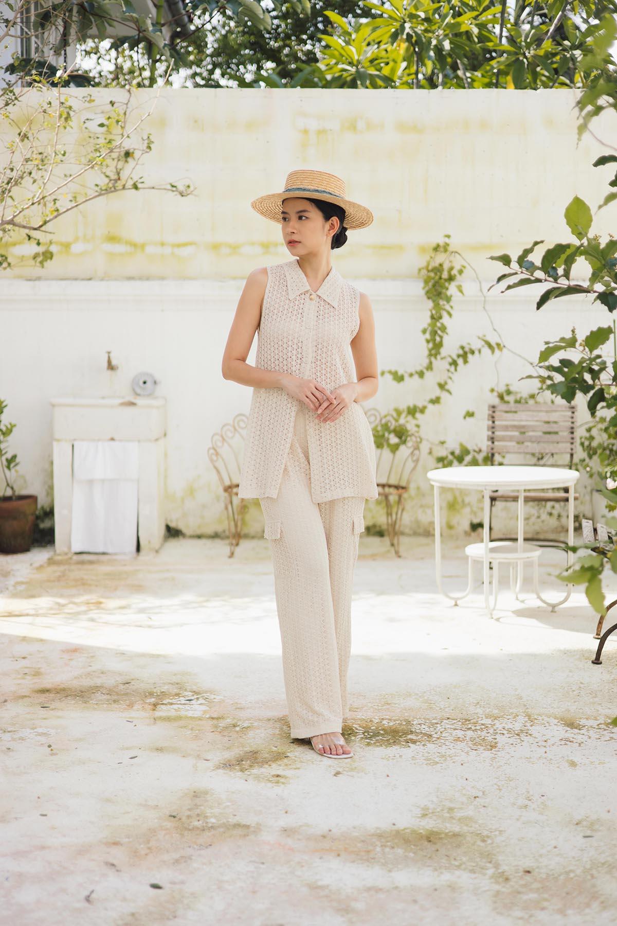 Marina Outer, Top, Pants Ecru - EESOME