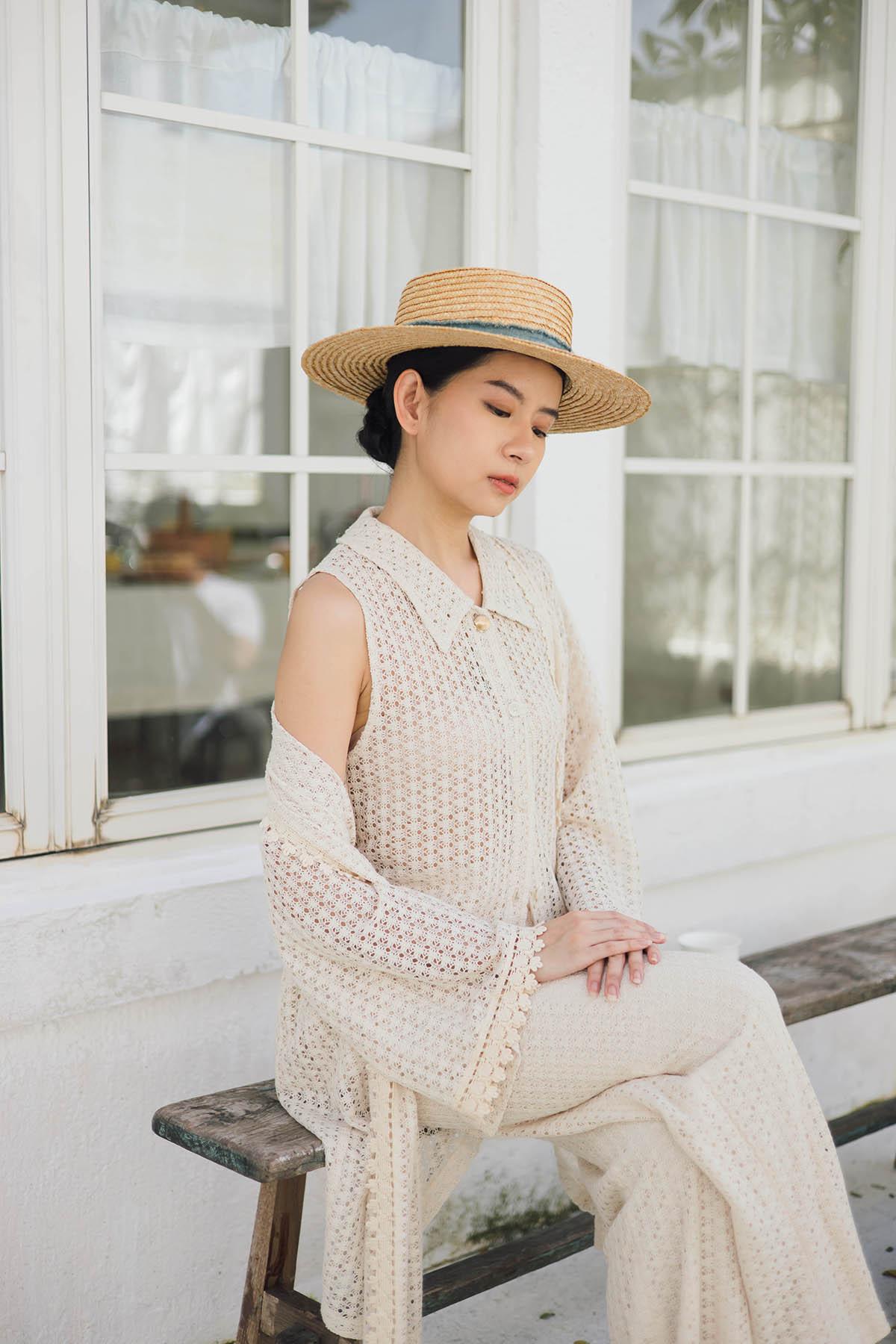 Marina Outer, Top, Pants Ecru - EESOME