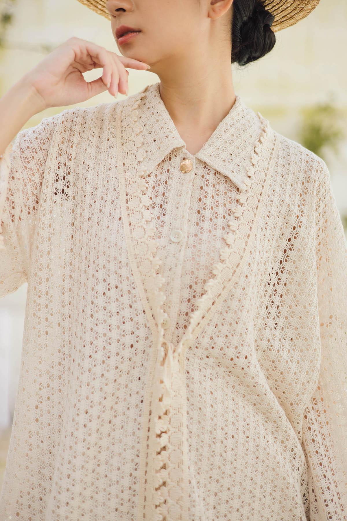 Marina Outer, Top, Pants Ecru - EESOME