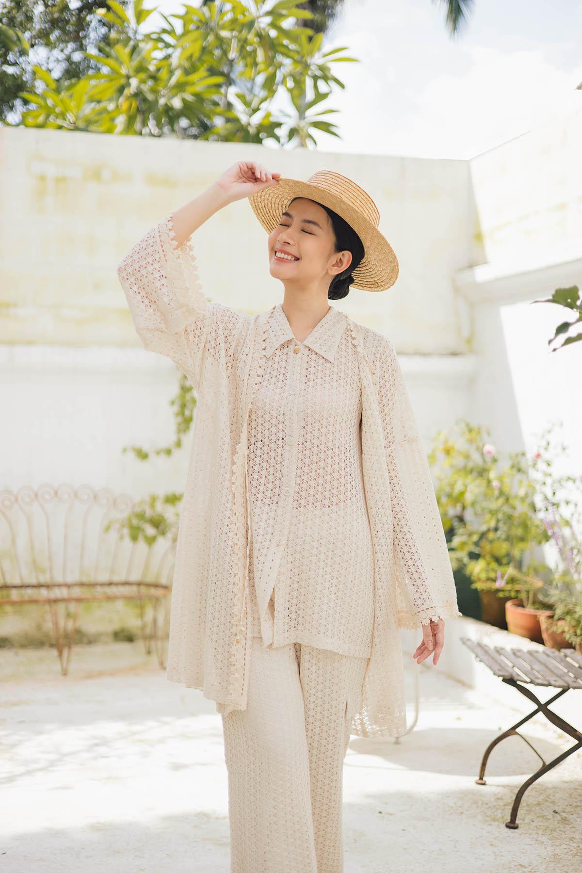Marina Outer, Top, Pants Ecru - EESOME