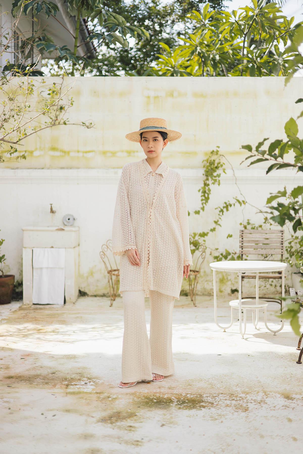 Marina Outer, Top, Pants Ecru - EESOME