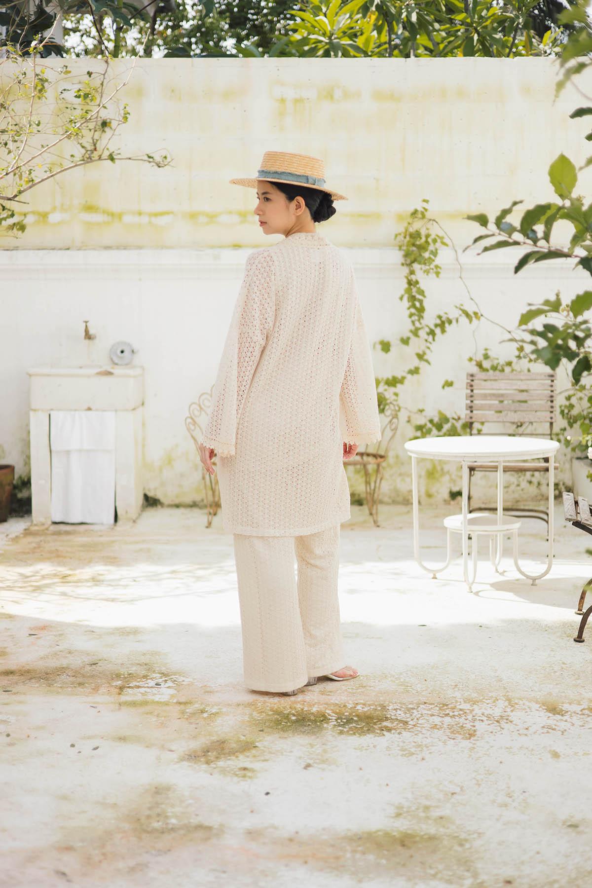 Marina Outer, Top, Pants Ecru - EESOME