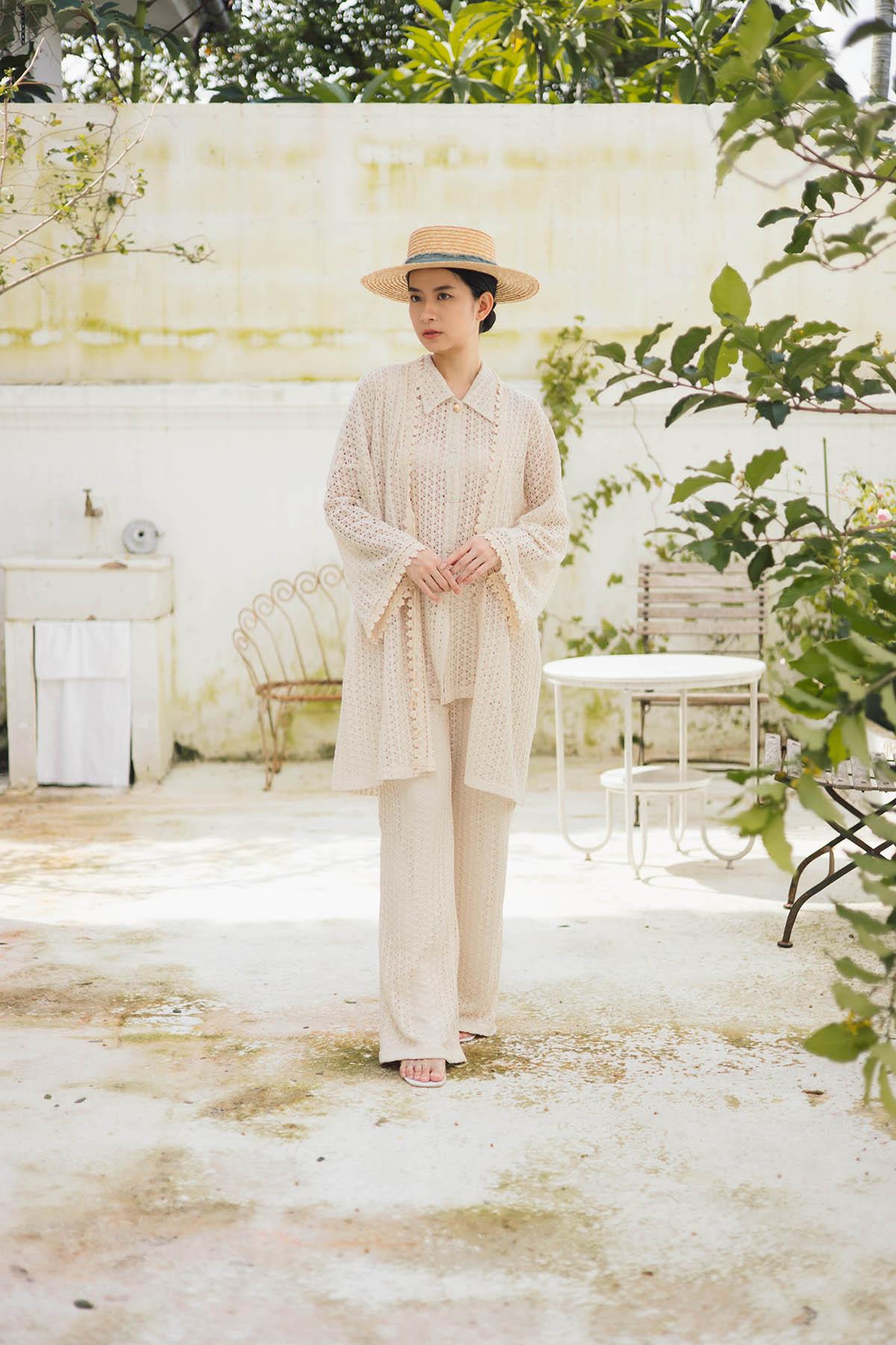 Marina Outer, Top, Pants Ecru - EESOME