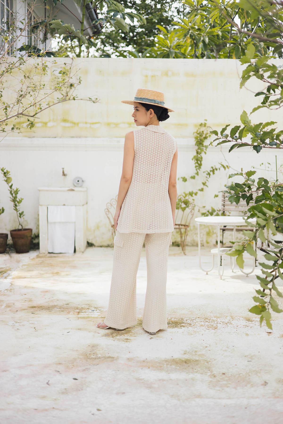 Marina Outer, Top, Pants Ecru - EESOME