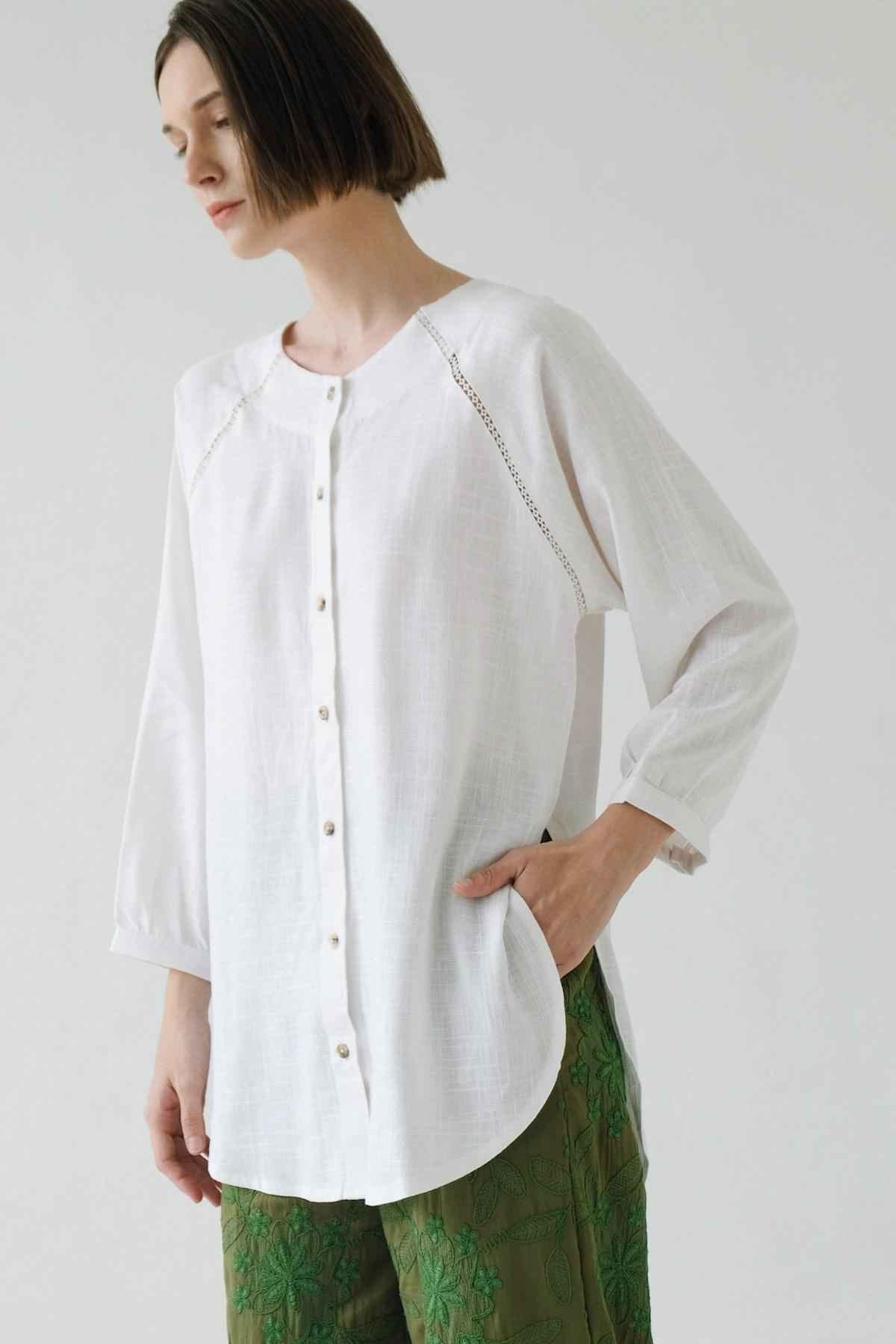 Marion Tunic Off-White - EESOME