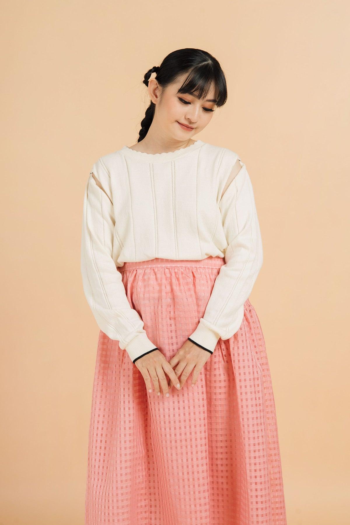 Merlyn Knit Top Cream - EESOME