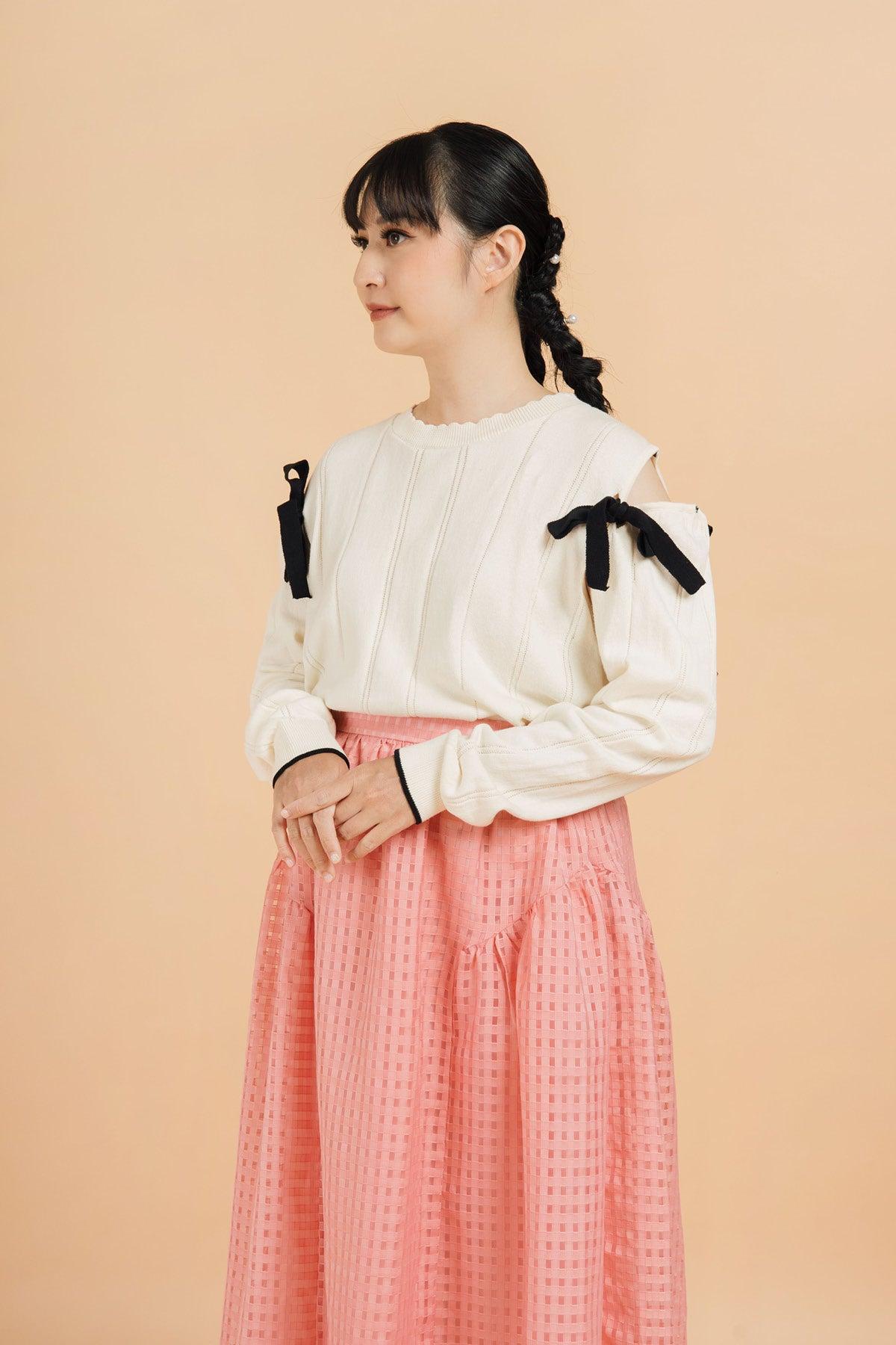 Merlyn Knit Top Cream - EESOME