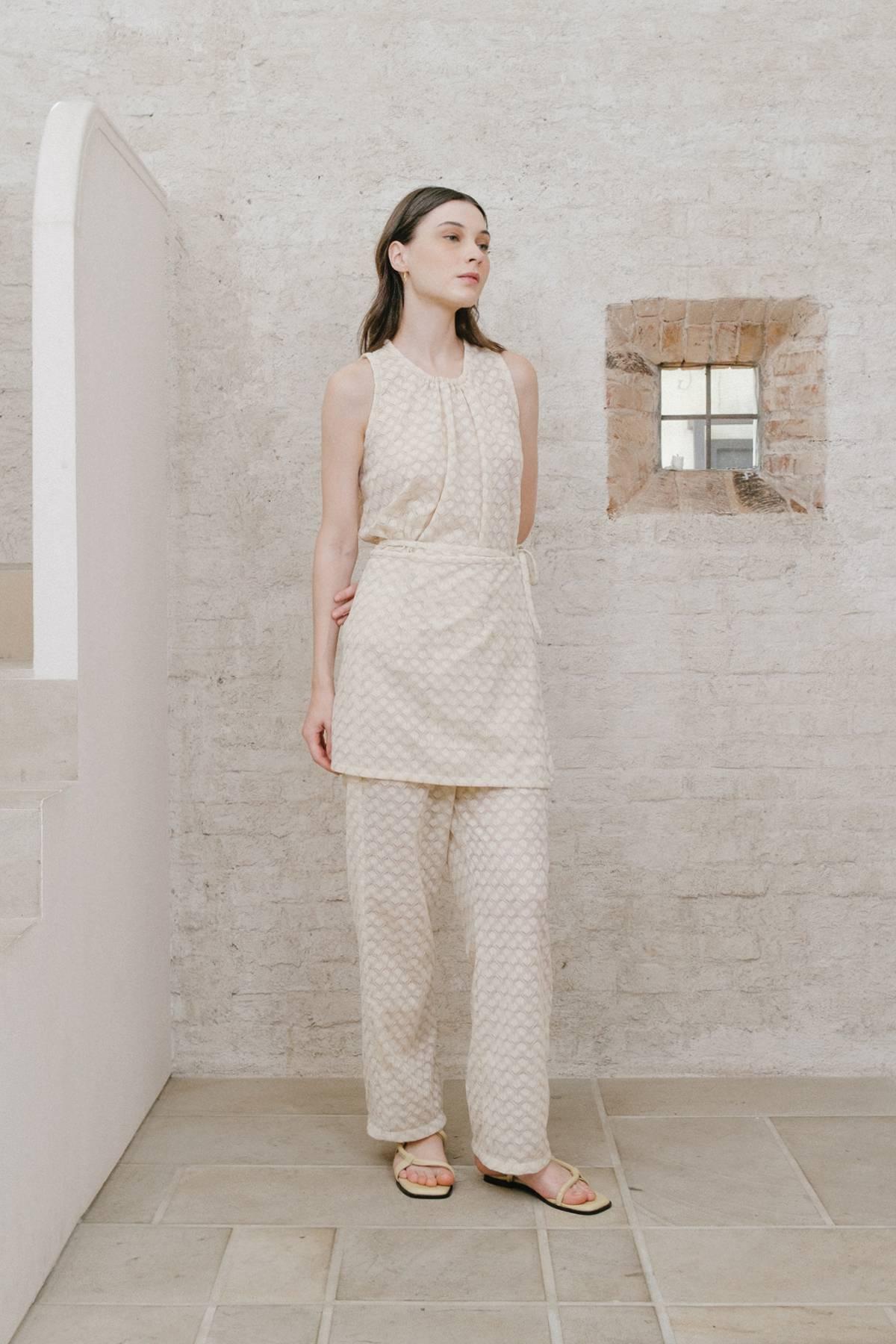 Merra Knit Set Cream - EESOME