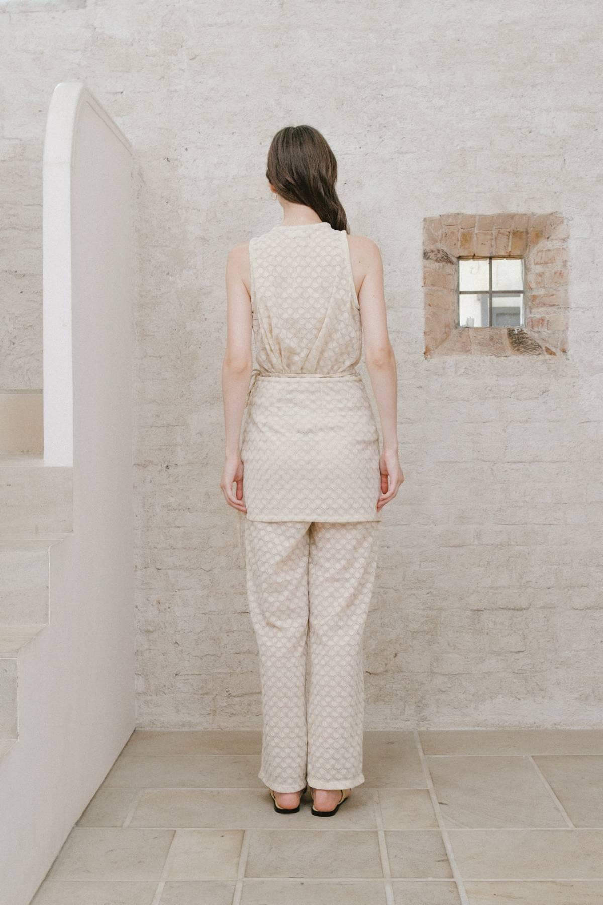 Merra Knit Set Cream - EESOME