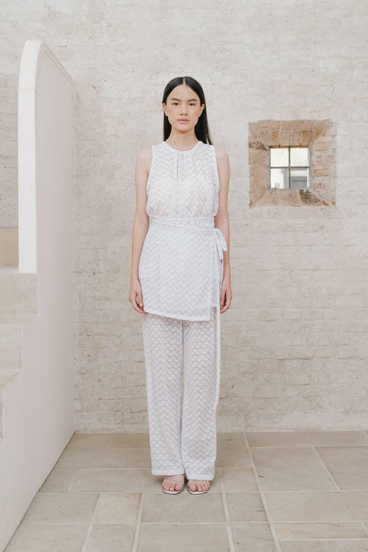 Merra Knit Set Off White - EESOME