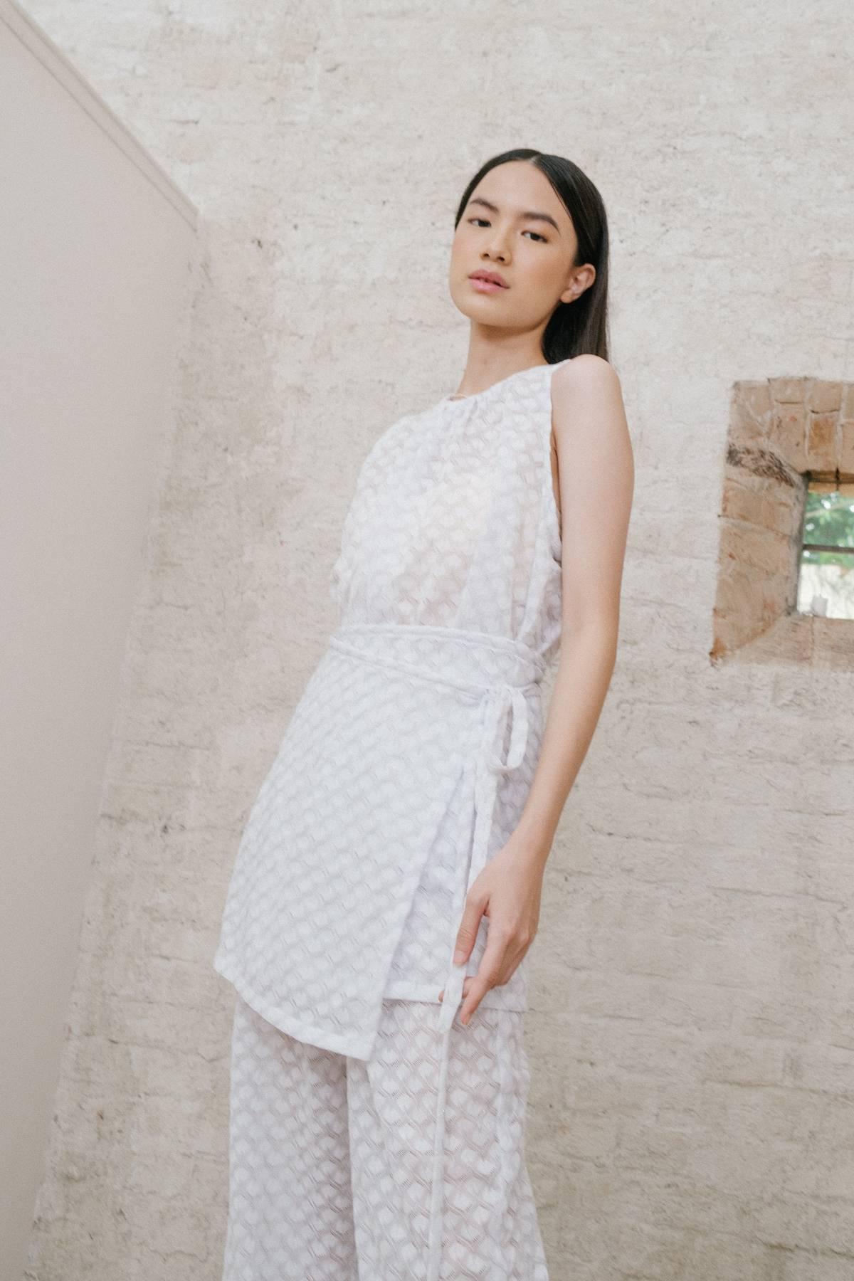Merra Knit Set Off White - EESOME