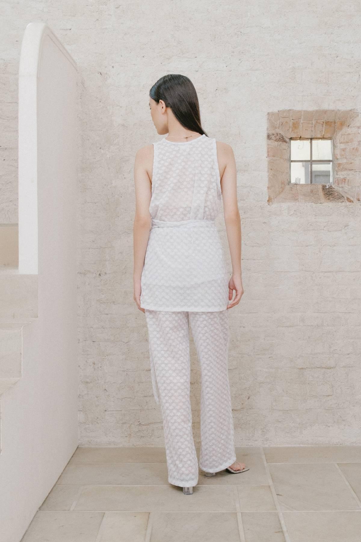 Merra Knit Set Off White - EESOME