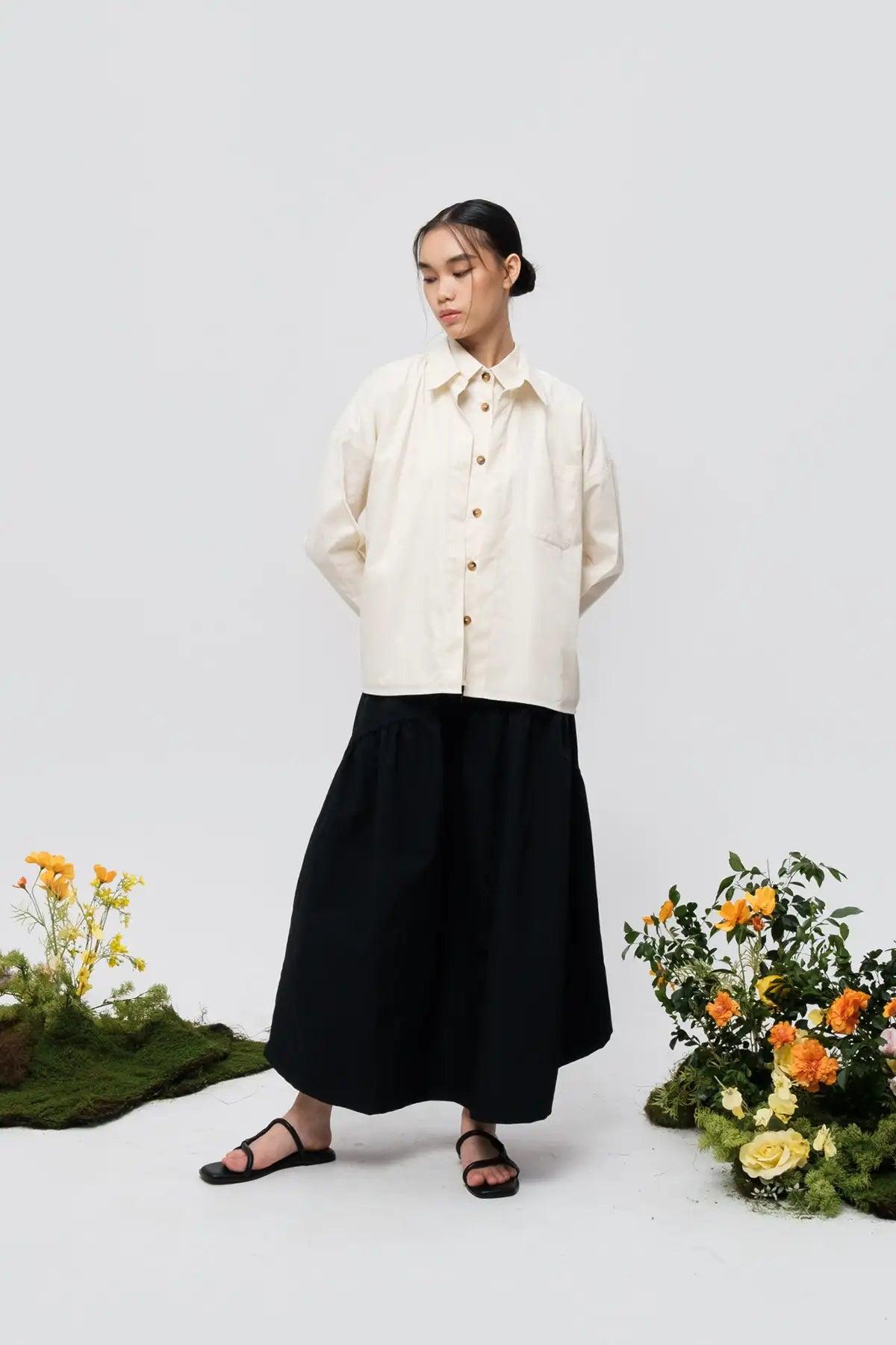 Mia Shirt Ecru - EESOME