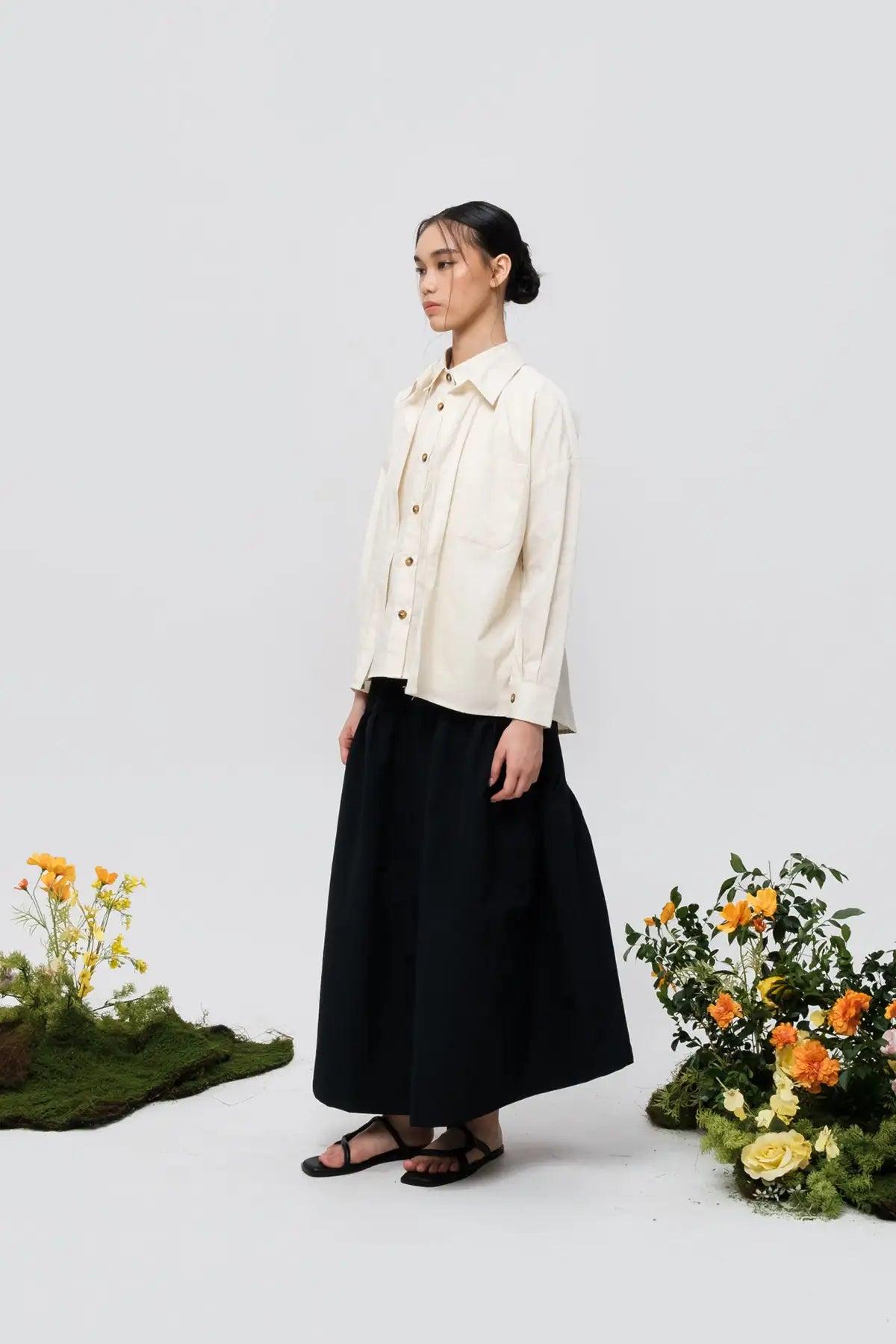 Mia Shirt Ecru - EESOME