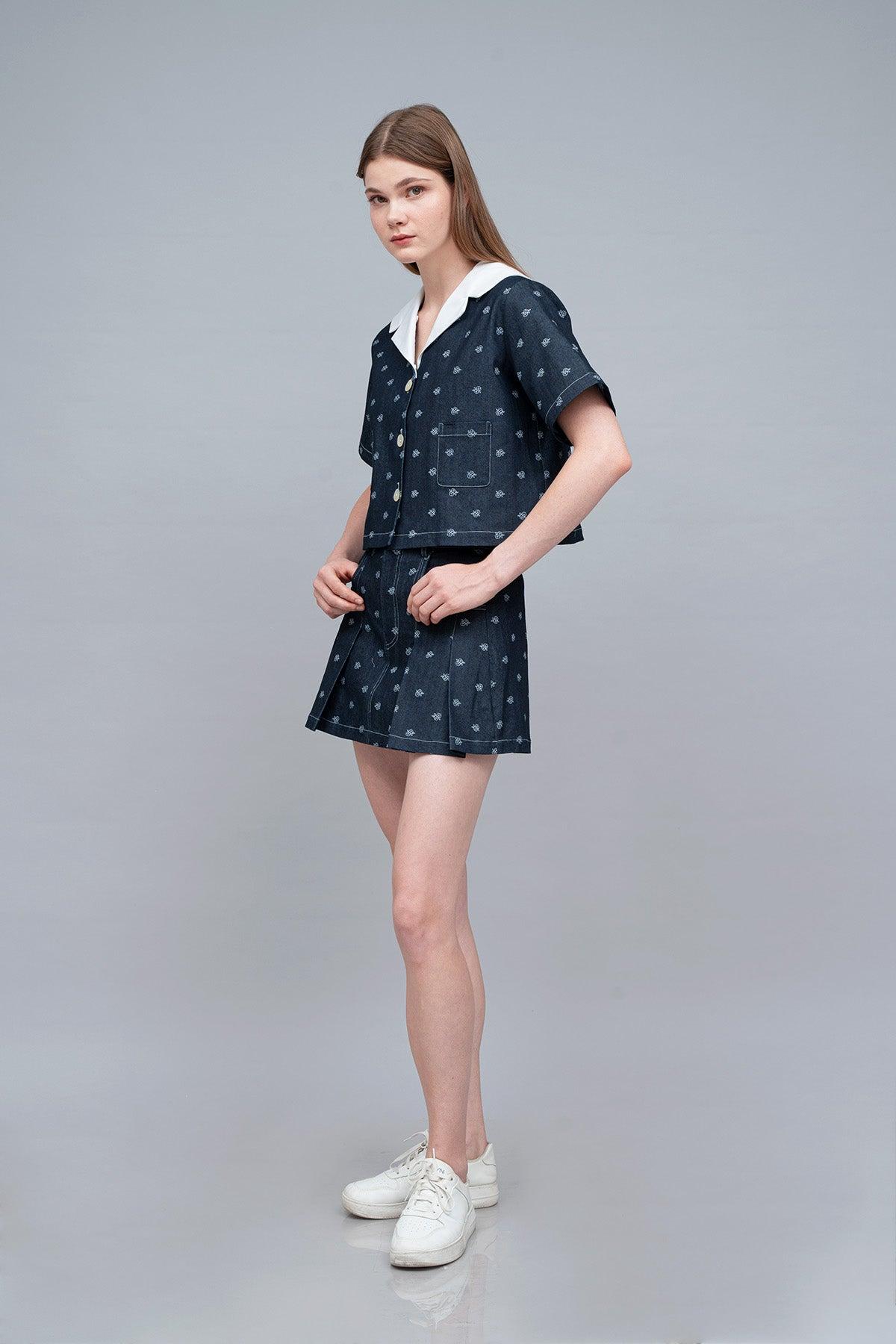 Minju Set Denim Blue - EESOME