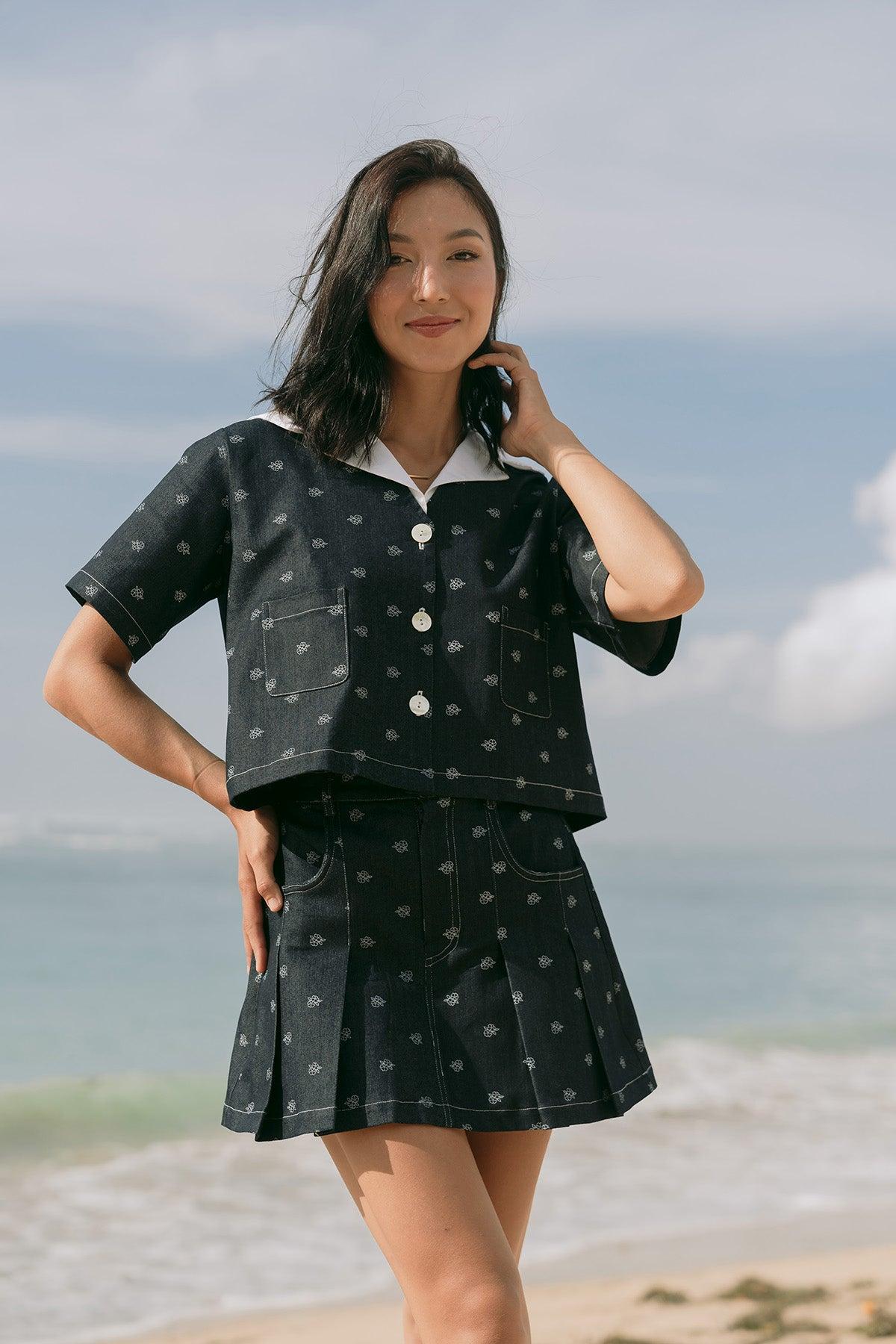 Minju Top Denim Blue - EESOME