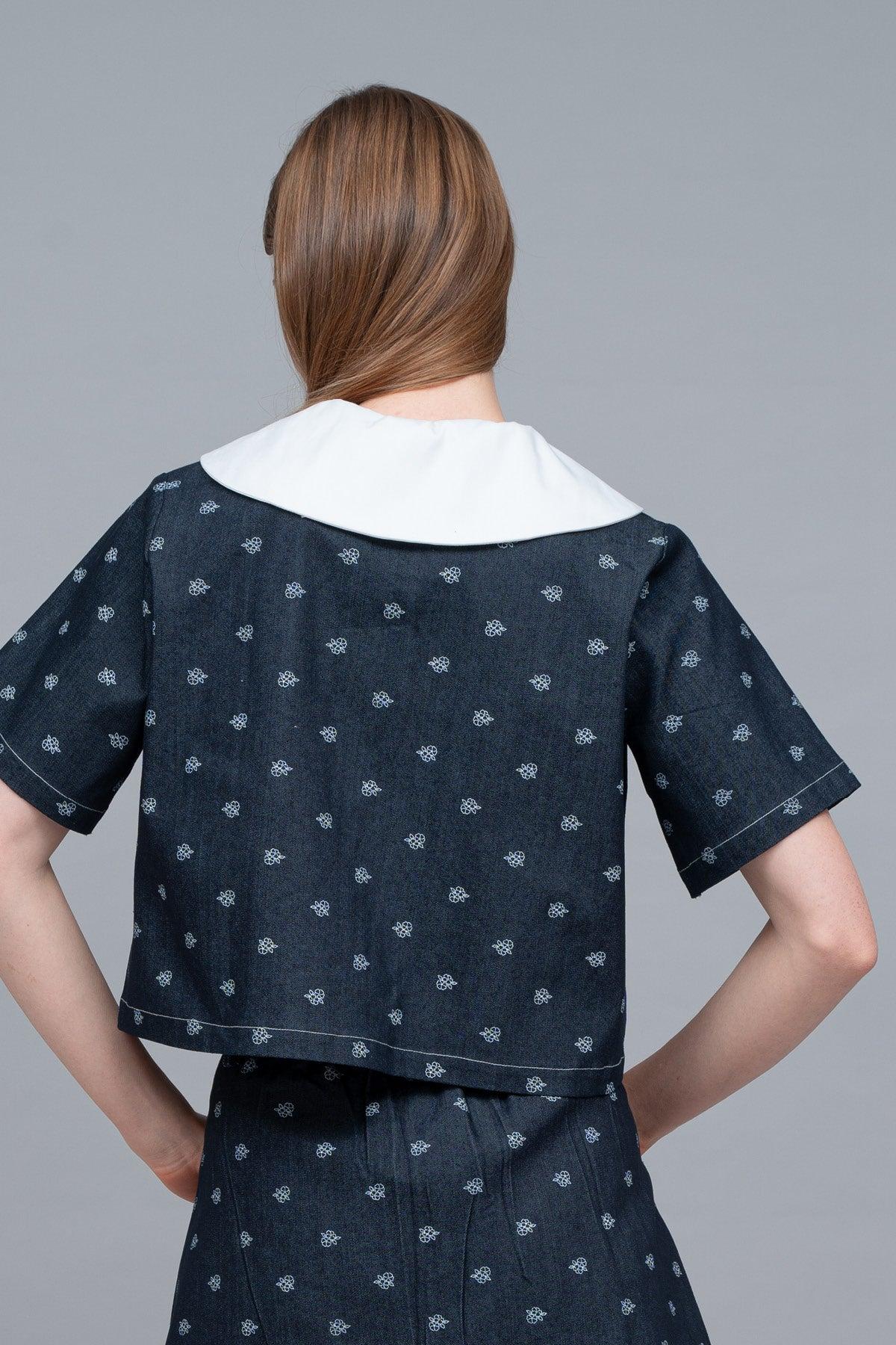 Minju Top Denim Blue - EESOME