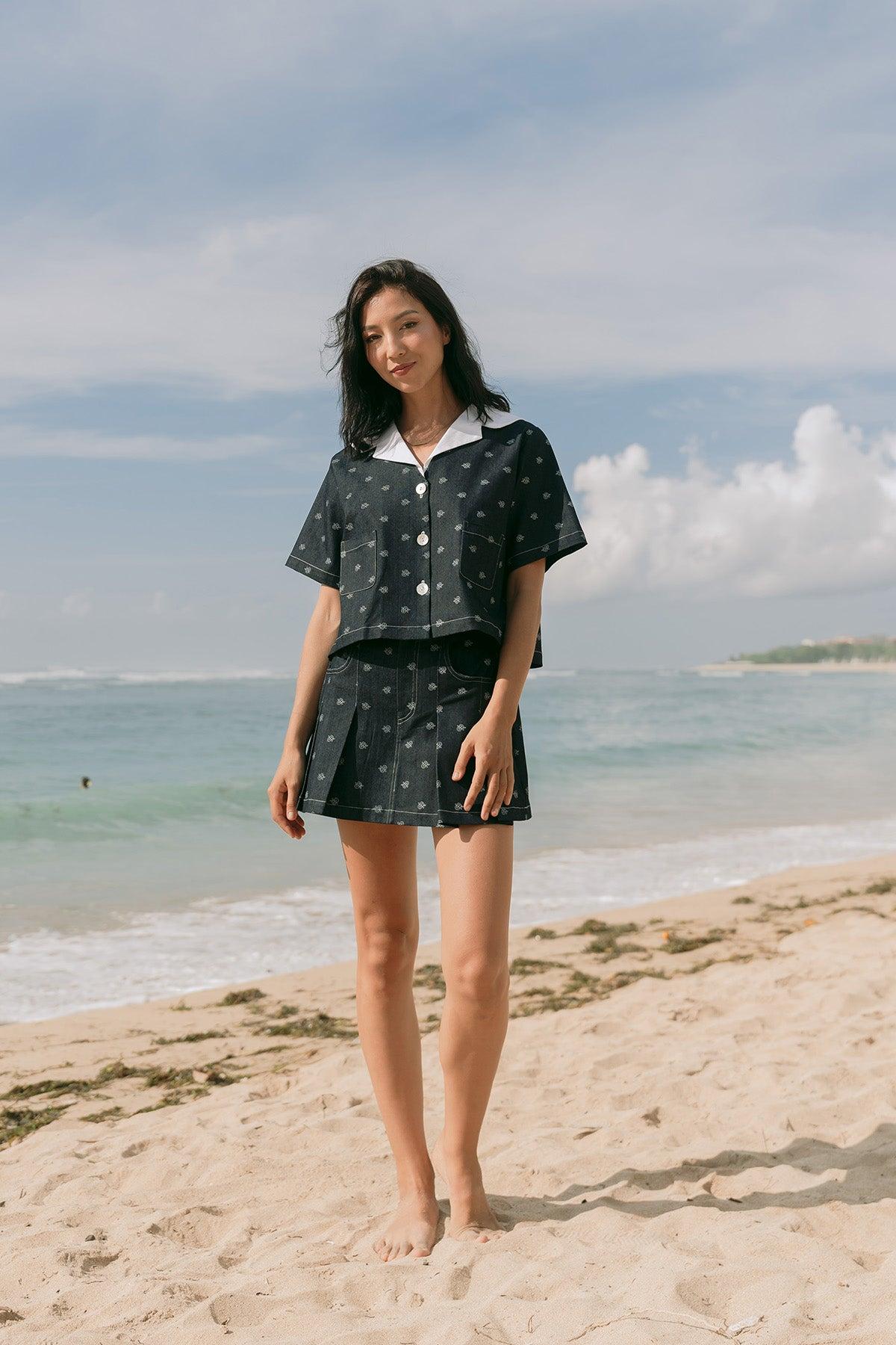 Minju Top Denim Blue - EESOME
