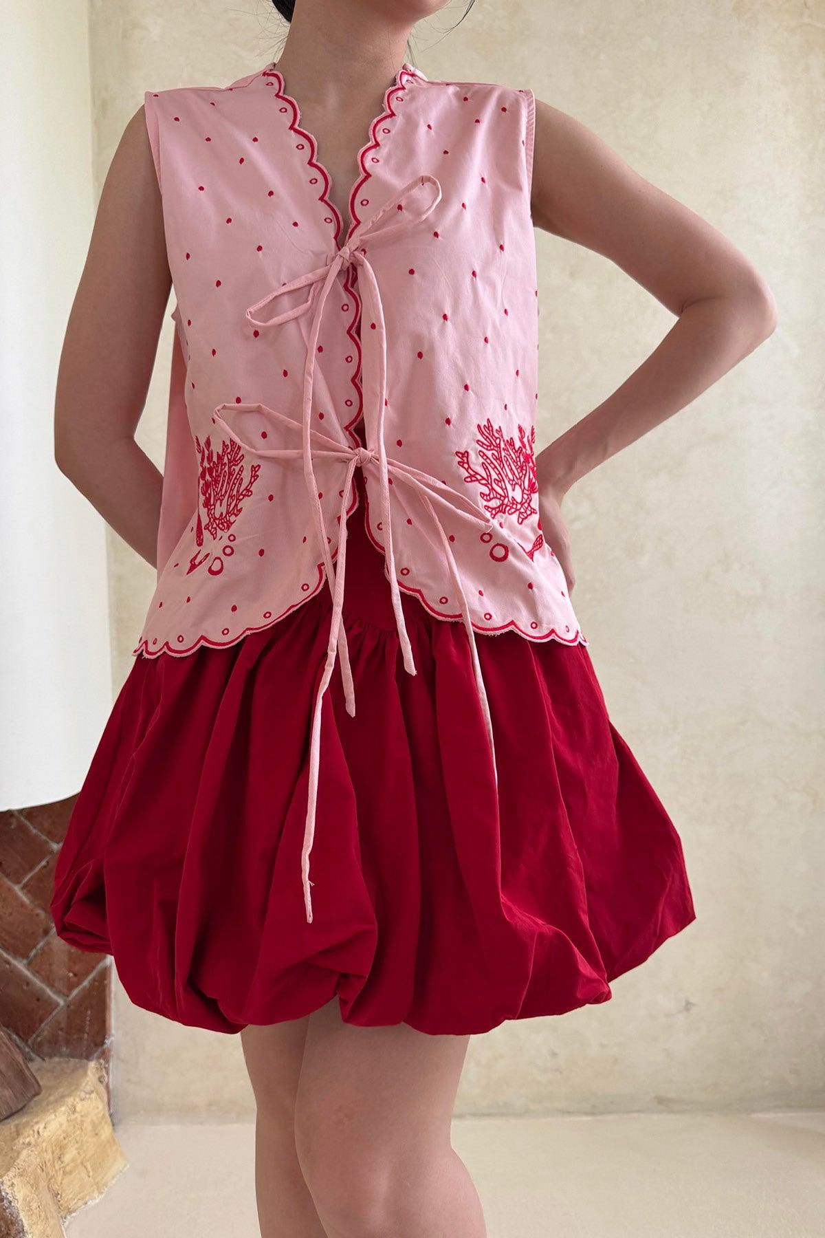 Molly Bubble Skirt Red - EESOME