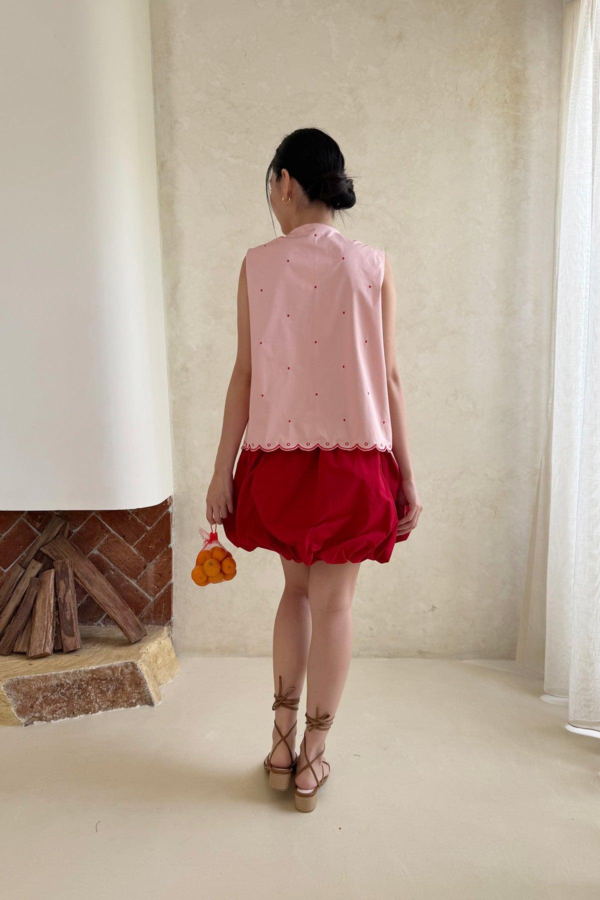 Molly Bubble Skirt Red - EESOME