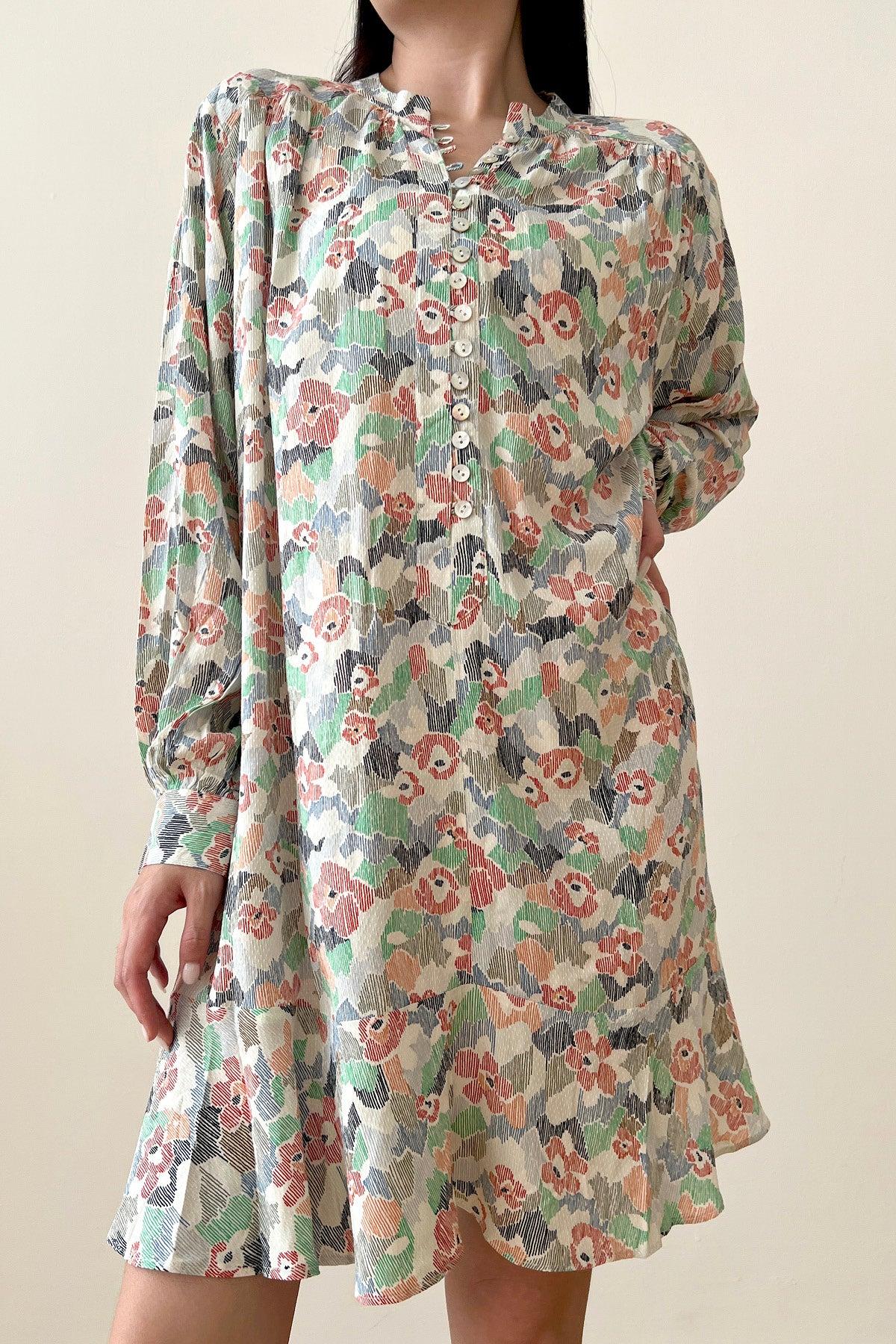 Nora Dress Multicolor Abstract - EESOME